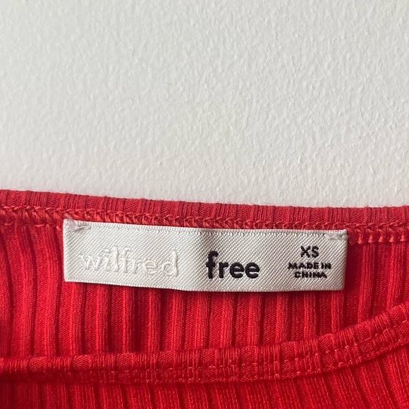 Wilfred Free Murdoch Scoop Neck Bodycon Dress Red XS - Picture 9 of 13
